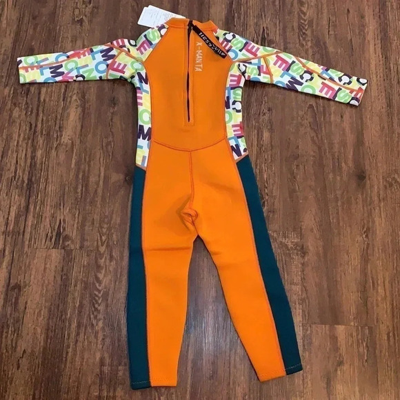 Dive & Sail Wetsuit 2.5 mm Neoprene Full Body Orange Size Medium New - Picture 4 of 9